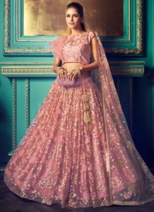 Pink and Gold Lehenga