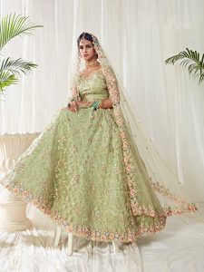 Pista Green Lehenga