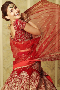 Red and Golden Lehenga