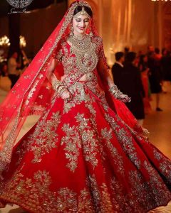 Sumptuous Red Lehenga For Marriage