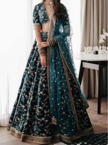 Teal Green Lehenga