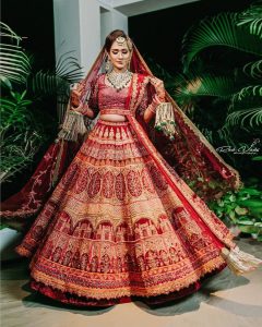 Unique Red Wedding Lehenga