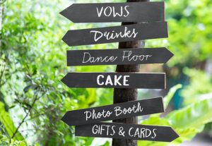 Wedding chalkboards small