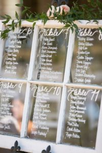 Wedding seating charts 3 Glass
