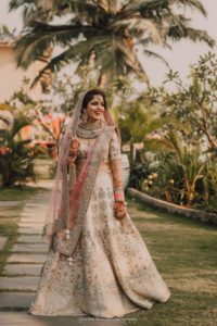 White and Pink Bridal Lehenga