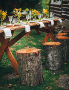 Wooden Log Chair