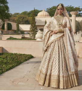 Banarasi Sabyasachi Ivory Lehenga