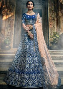 Blue Gota Patti Embellished Lehenga 