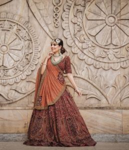 Earthy Toned Gota Patti Lehenga