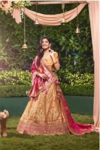 Festive Yellow Manyavar Lehenga