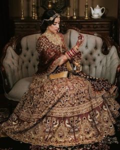 Golden Earthy Toned Lehenga Designs