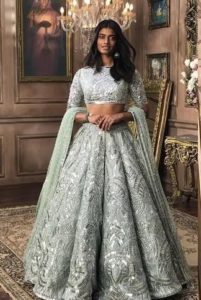 Grey Lehenga Designs Gota Patti