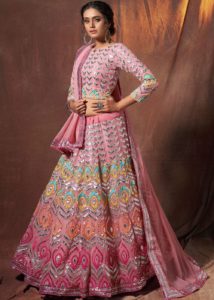 Lavender Pink Gota Patti Lehenga