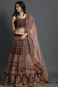 Maroon Manyavar Lehenga for Wedding