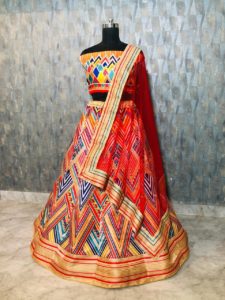 Multi coloured lehenga design