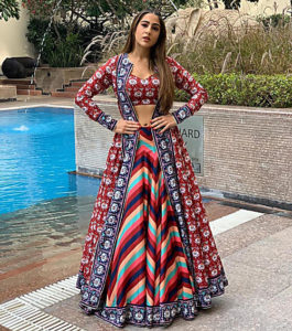 Multi coloured lehenga design boho