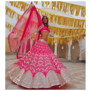 Pink Gota Patti Lehenga Design