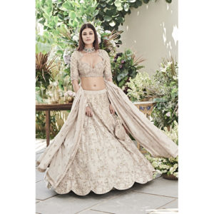 Raw Silk Ivory Lehenga Bridal