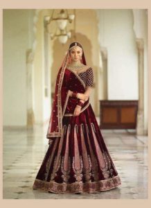 Red Maroon Bridal Lehenga