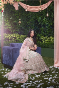 Stylish Pista Bridal Lehenga Mohey