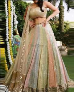 multicolored lehenga