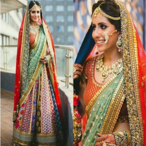 multicoloured lehenga