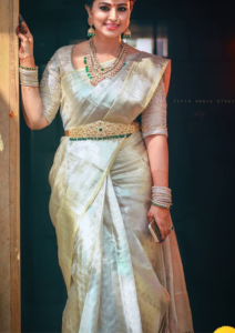 south indian saree look