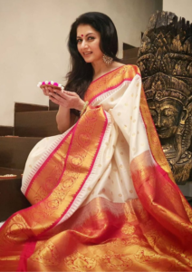 south indian saree look