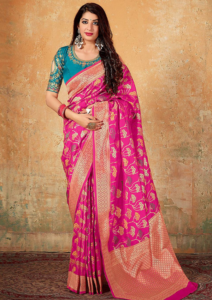 south indian saree look