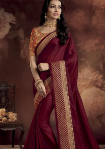 south indian saree look