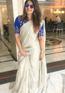 south indian saree look