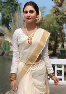 south indian saree look