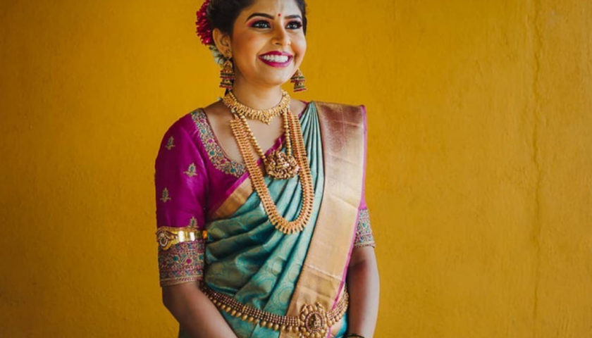 south Indian saree look