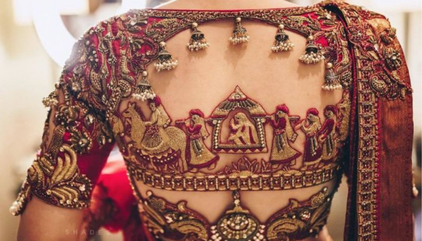 bridal blouse back designs