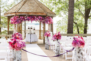 Backyard wedding decor