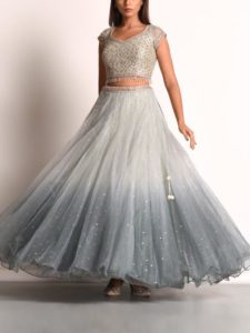 ombre lehenga designs