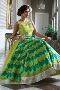 chevron lehenga