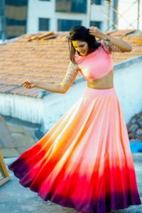 ombre lehenga designs