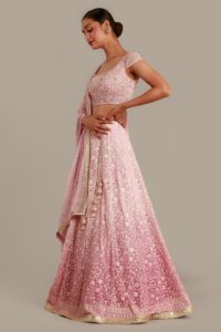 ombre lehenga designs