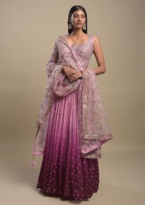 ombre lehenga designs