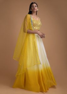 ombre lehenga designs