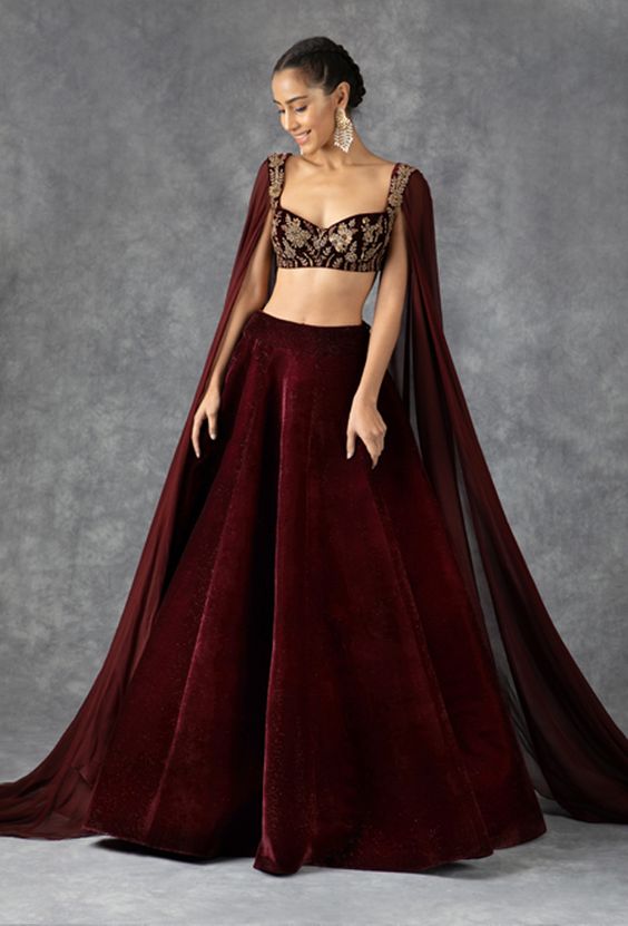 Velvet Lehenga: Bridesmaid Dress Ideas