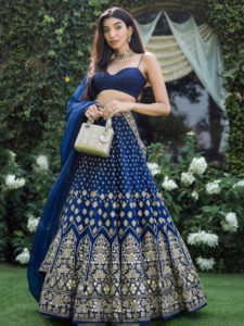 mirror work lehenga designs