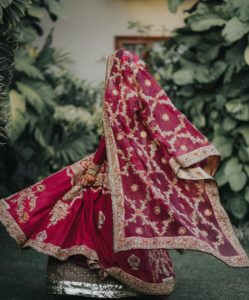 bridal dupatta designs