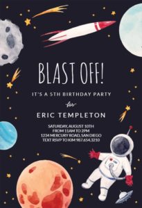 space themed birthday party