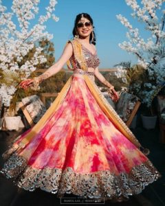 mirror work lehenga designs