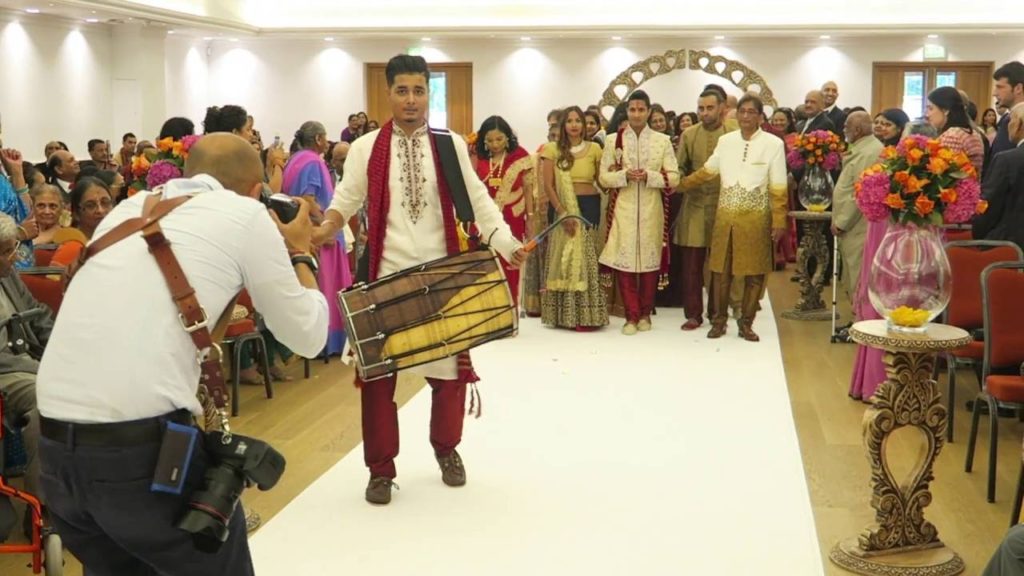 wedding reception entry ideas - drum entry