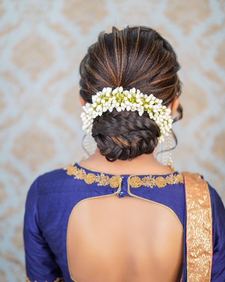 gajra bun - haldi hairstyle