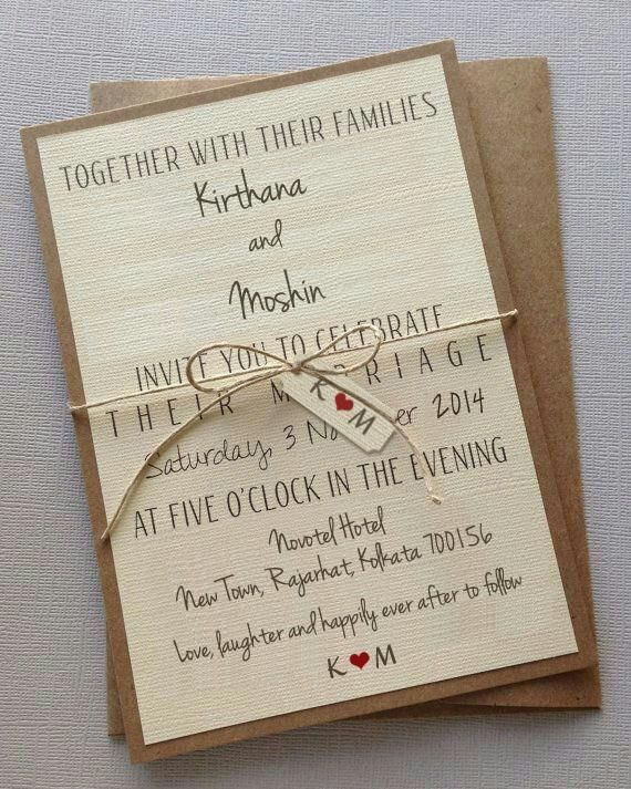 handwritten wedding invite for small wedding ideas