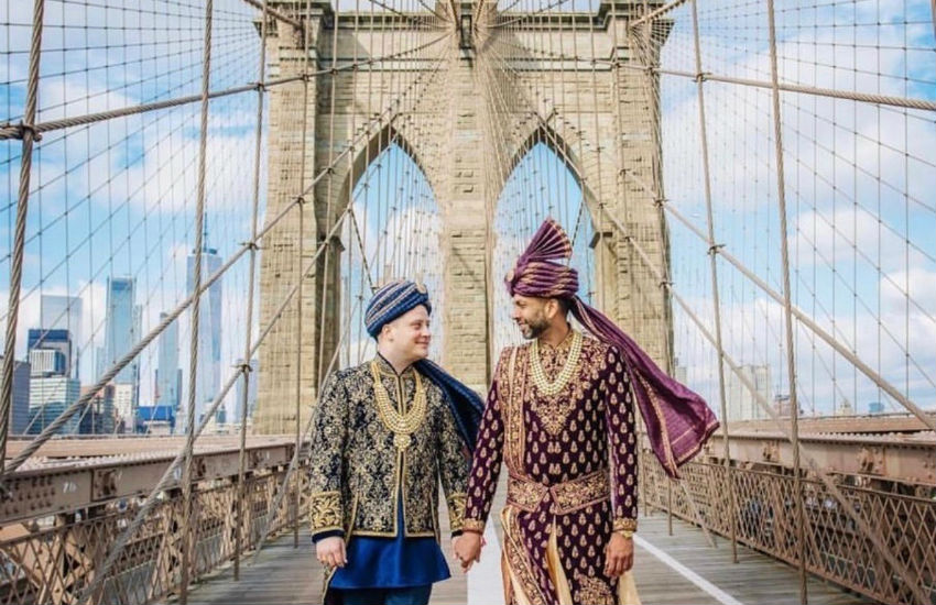 amit and martin holding hands Gay Wedding Photoshoot